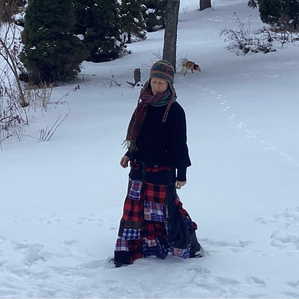 Upcycle Annie Patchwork Flannel Maxiskirt